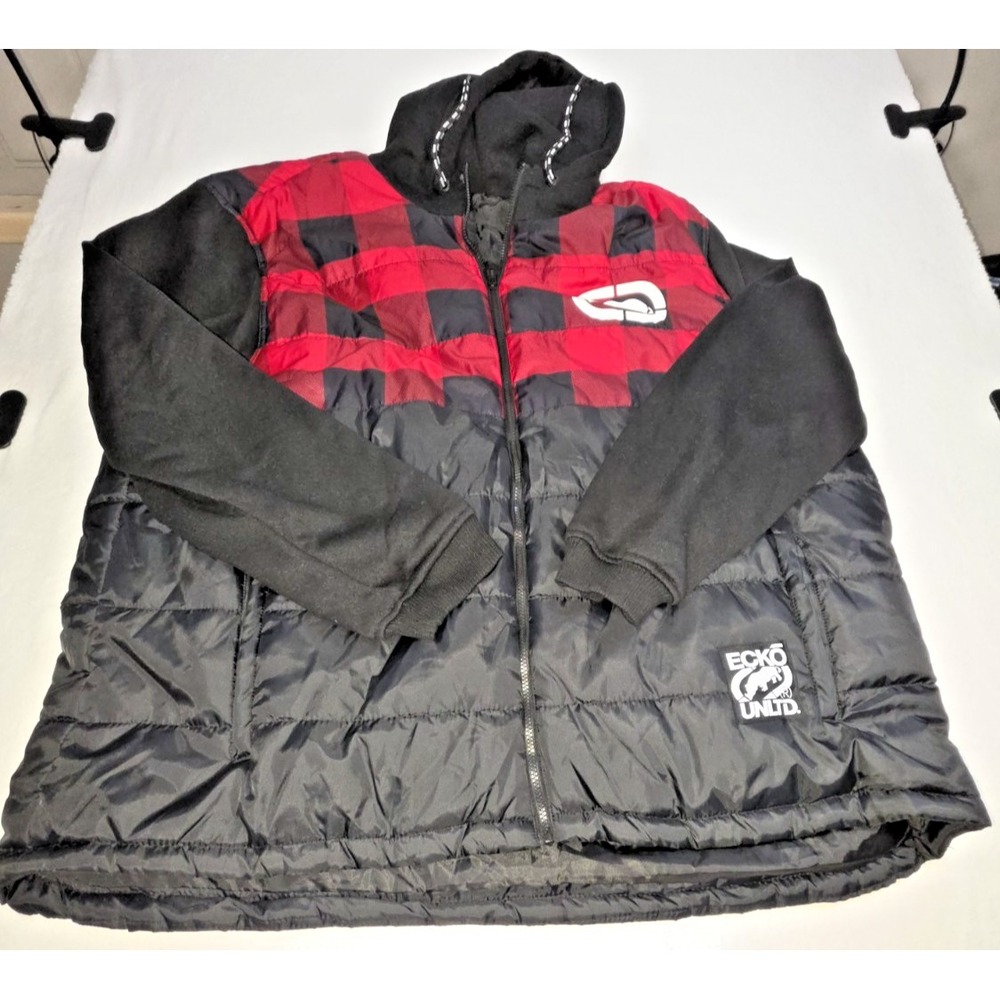 Ecko Unltd Men's Puffer Jacket Hoodie – Size 5XL